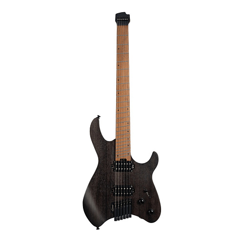 Cort Space-G6MS-SGTK-WBAG Space series Электрогитара безголовая, черная, с чехлом