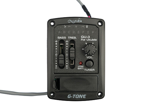 Cherub GU-3 Эквалайзер для укулеле, врезной, двухполосный, с тюнером