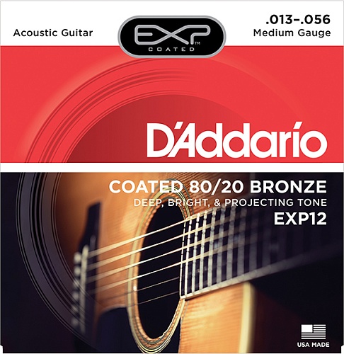 D'Addario EXP12 COATED 80/20     Medium 13-56 D`Addario