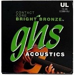 Фото:GHS CCBB10  Contact Core Bright Bronze Комплект струн для  акустической гитары