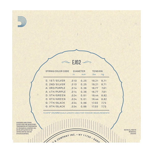 D'Addario EJ62 Струны для мандолины