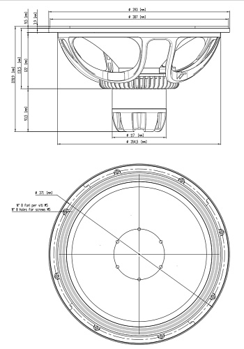 EighteenSound 15NTLW3500/8 15" Динамик НЧ, 8 Ом, 900 Вт AES