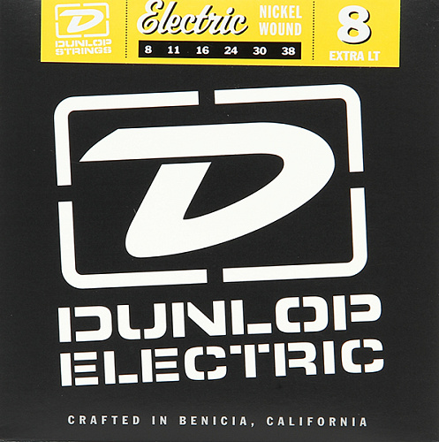 Dunlop DEN0838 Комплект струн для электрогитары, никелированные, Extra light, 8-38