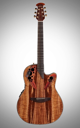 Ovation CE44P-FKOA Celebrity Elite Plus Mid Cutaway Natural Figured Koa Электроакустическая гитара