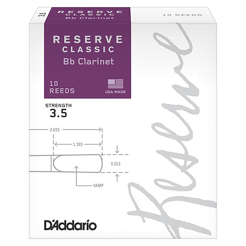 Rico DCT1035 Reserve Classic Трости для кларнета Bb, размер 3.5, 10шт.