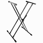 Фото:OnStage KS8391XX  Двойная Х-образная стойка для клавиш Lok-Tight и фиксатором quikSQUEEZE™