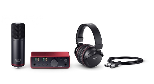 Focusrite Scarlett-Solo-Studio-4th Scarlett Solo Studio 4th gen Комплект Аудиоинтерфейс USB, микрофон, наушники