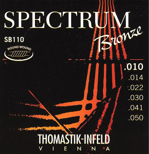 Thomastik SB110 Spectrum Bronze Комплект струн для акустической гитары, сталь/бронза, 010-050