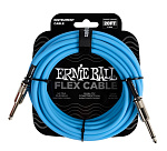 Фото:Ernie Ball 6417 Кабель инструментальный Flex, прямой - прямой джеки, 6 м, синий