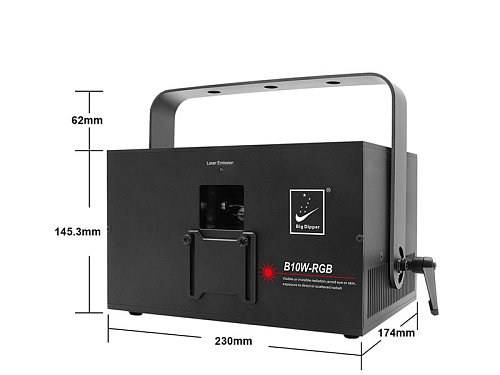 Big Dipper B10W Лазерный проектор, красный+зеленый+синий
