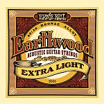 Фото:Ernie Ball P02006 Earthwood Extra Light Комплект струн для акустической гитары, бронза, 10-50