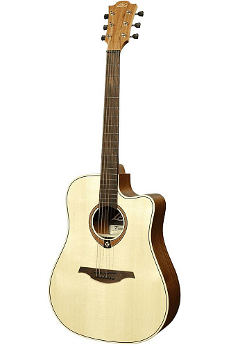 LAG T-70D C NAT Акустическая гитара с вырезом, дредноут, цвет натуральный