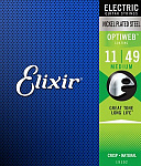 Фото:Elixir 19105 Optiweb Струны для электрогитары, 25 комплектов, никелированные, 11-49