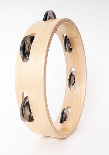 Dadi HLT-081 Тамбурин круглый без кожи 8" деревянный, 1 ряд бубенцов.