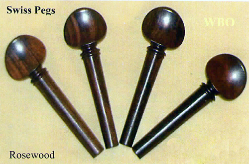 WBO BP01R Колок для альта, швейцарская модель, палисандр