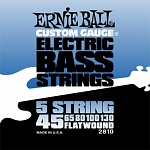 Фото:Ernie Ball P02810 FlatWound Комплект струн для 5-струнной бас-гитары, 45-130, сталь