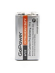 Фото:GoPower 00-00015598 Carbon Zinc PRO Элемент питания Крона 6F22 9В, солевой