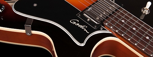 Godin Montreal Premiere TriplePlay Sunburst HG Электрогитара с полуполым корпусом