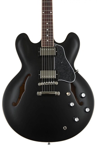 GIBSON 2019 ES-335 SATIN TRANS BLACK Полуакустическая электрогитара, цвет черный, в комплекте кейс