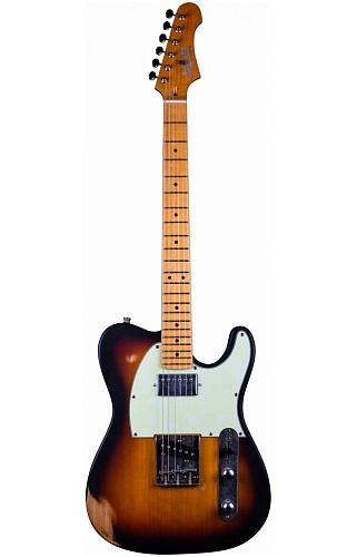 Jet JT-350 Relic SB Электрогитара, Telecaster, корпус липа, 22 лад, SH, цвет Sunburst Relic