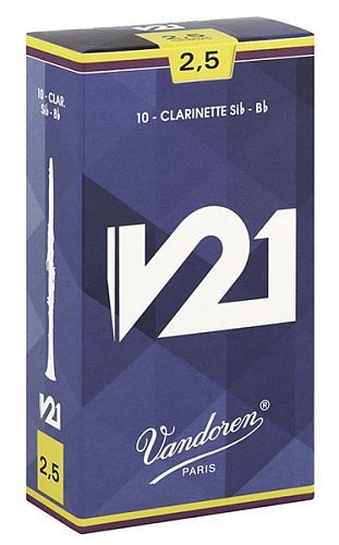 Vandoren CR8025 V21 Трости для кларнета Bb, №2.5, 10 шт