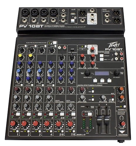 Peavey PV 10 BT 10-канальный аналоговый микшерный пульт с Bluetooth и USB