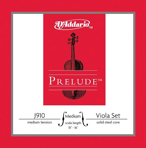 D'Addario J910-MM-B10 Prelude Струны для альта, среднее натяжение, 10 комплектов