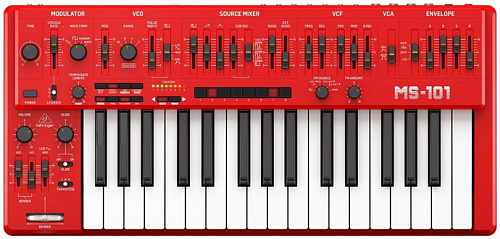 BEHRINGER MS-101-RD 32-х клавишный аналоговый синтезатор
