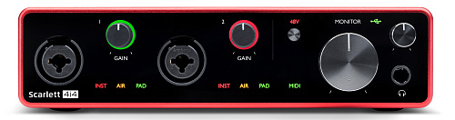 FOCUSRITE Scarlett 4i4 3rd Gen Аудио интерфейс USB, 4 входа/4 выхода