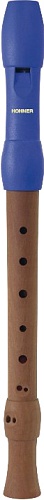 Hohner B95862 Блокфлейта С-Soprano, 2 части, барокко, корпус дерево, мундштук пластик, цвет синий