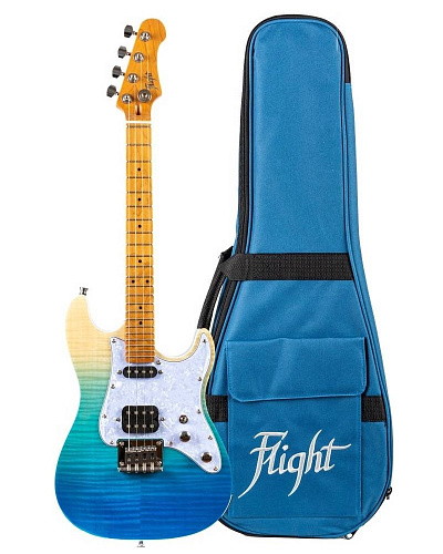 Flight Pathfinder Tenor TBL Электроукулеле, стратокастер, тенор, чехол
