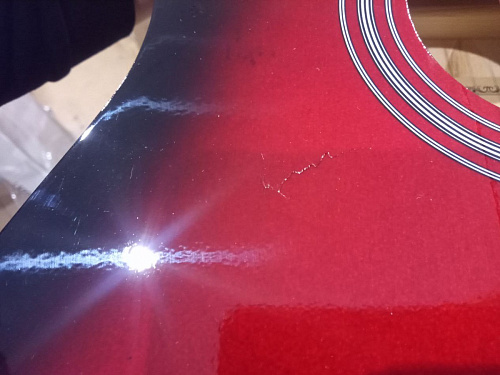 Fante FT-D38-RDS Акустическая гитара, с вырезом, красный санберст (уценка)***