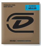 Фото:DBFS45125 Flatwound Комплект струн для 5-струнной бас-гитары, сталь, Medium, 45-125, Dunlop
