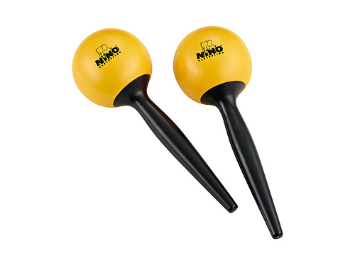 Nino Percussion NINO582Y Маракасы пластиковые, круглые на ручке, желтые