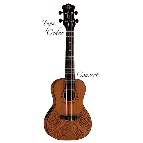 Luna UKE TAPA CDR   укулеле концертная, кельтский узор