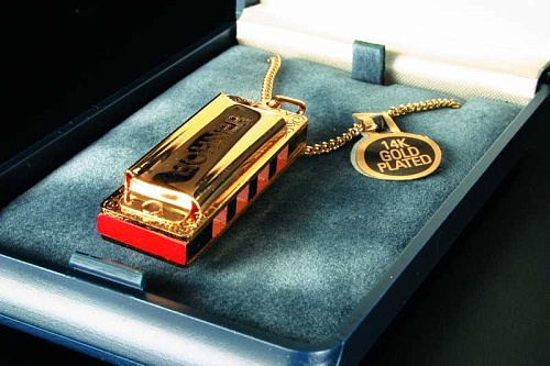 Hohner M110 Little Lady Губная Гармошка миниатюрная позолоченная в подарочном футляре