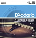 Фото:D'Addario EJ73 Комплект струн для мандолины, фосф.бронза, Light, 10-38