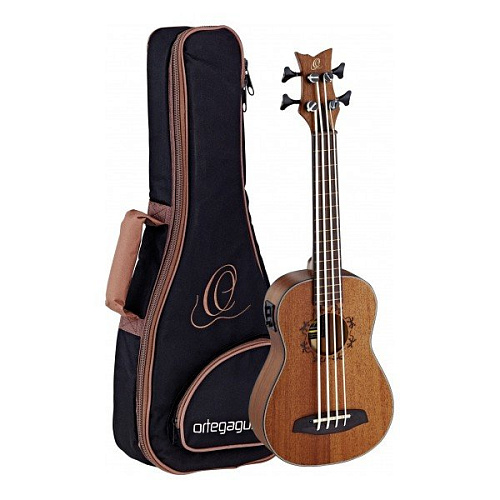 Ortega LIZZY-BSFL-GB Lizard Series Укулеле бас со звукоснимателем, без ладов, с чехлом