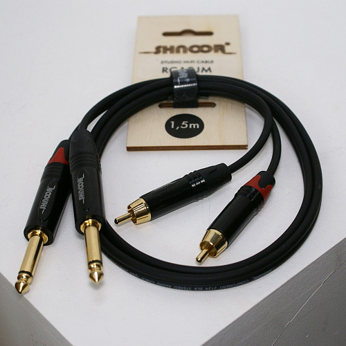 Shnoor RCA2JM-1m Компонентный кабель 2хRCA - 2хjack, 1 м