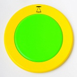 Фото:Ufopad UP11CGRY Тренировочный пэд, бесшумный, двусторонний, круглый 11", зеленый/желтый