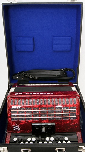 Weltmeister Romance602-II-72/60-RD Romance 602 Аккордеон кнопочный 60/72/II/3, красный