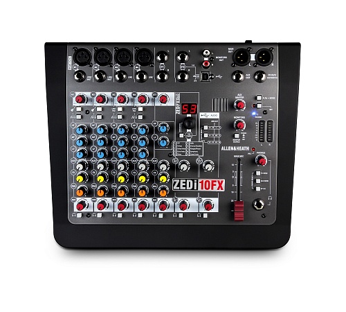 Allen&Heath ZEDi10FX Микшерный пульт, Аудио интерфейс USB 24-бит/96кГц 4 входа, 4 выхода