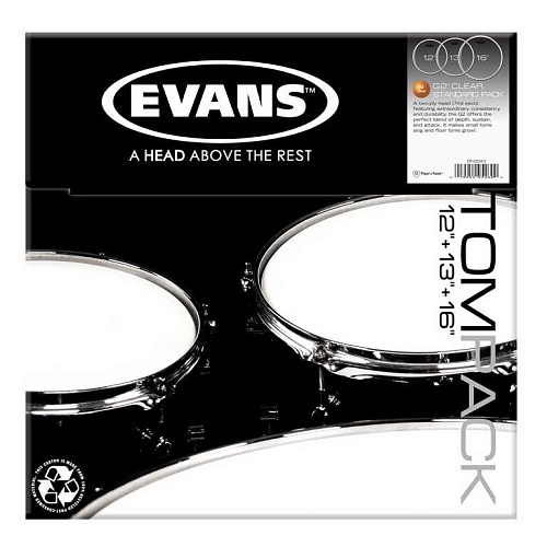 Evans ETP-G2CLR-S G2 Clear Standard     , 12"/13"/16"