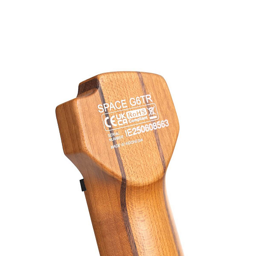 Cort Space-G6TR-SGLV-WBAG Space series Электрогитара безголовая, красная, с чехлом