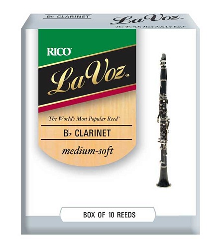 Rico RCC10MS La Voz Трости для кларнета Bb, средне-мягкие (Medium-Soft), 10шт