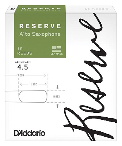 Rico DJR1045 Reserve Трости для саксофона альт, размер 4.5, 10 шт