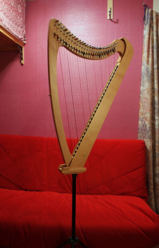 Мастерская Прохора Лапина HLE2601Glenn Арфа леверсная, 26 струн, со звукоснимателем, чехол