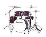 Фото:Ludwig LC198-5 Accent Pro Барабанная установка, бордовая, 2 коробки