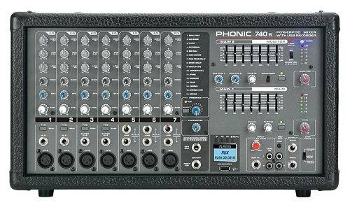 Phonic POWERPOD 740R Активный 7-и канальный микшерный пульт