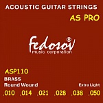 Фото:Fedosov ASP110 Brass Round Wound Extra Light Комплект струн для акустической гитары, латунь, 10-50